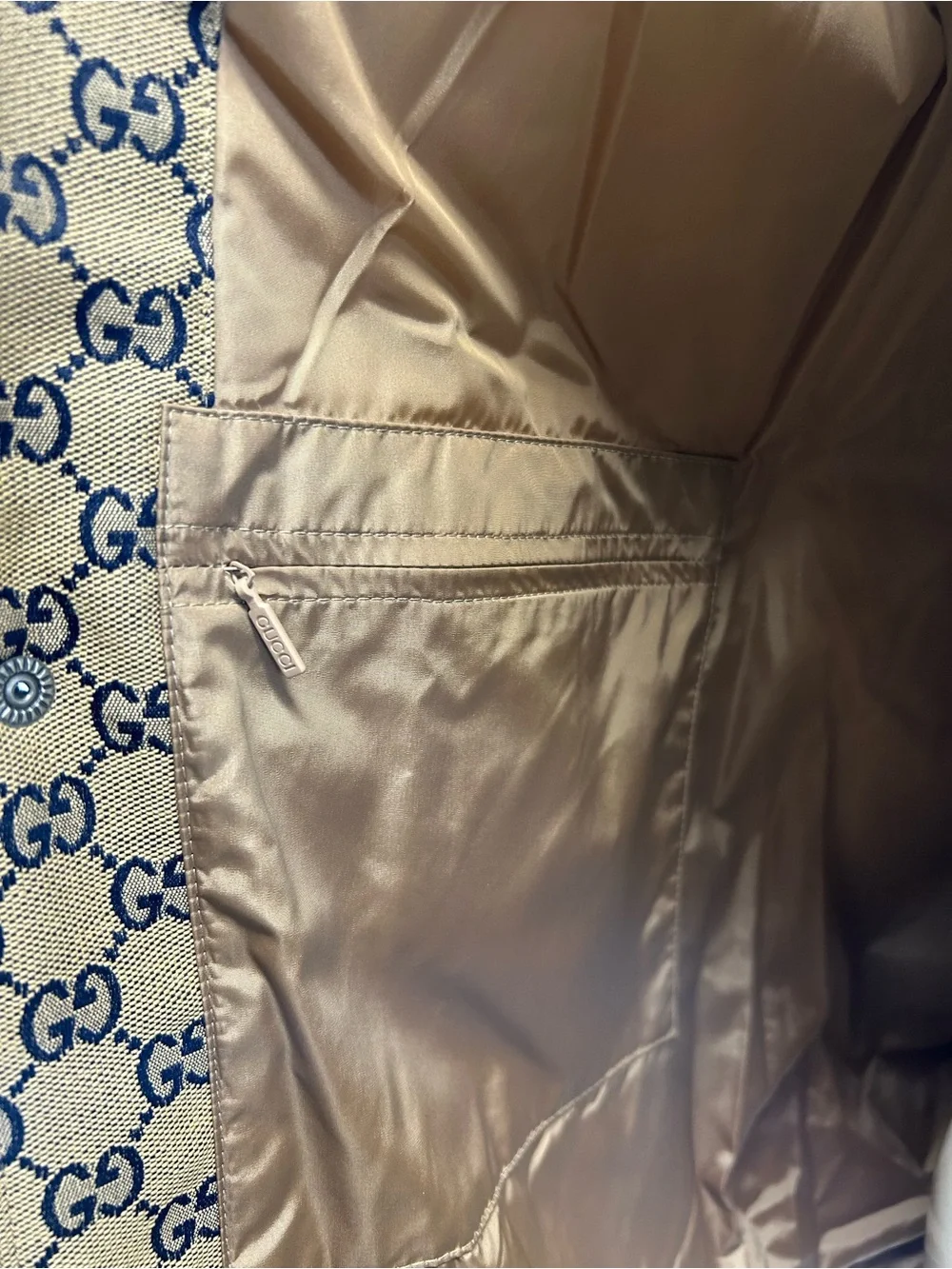Gucci Gg Canvas Goose Down Jacket